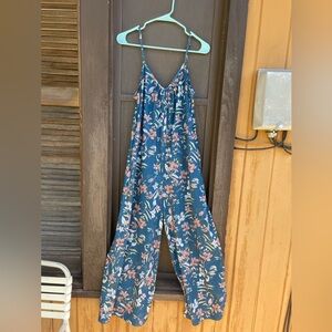 Floral Blue Jumpsuit